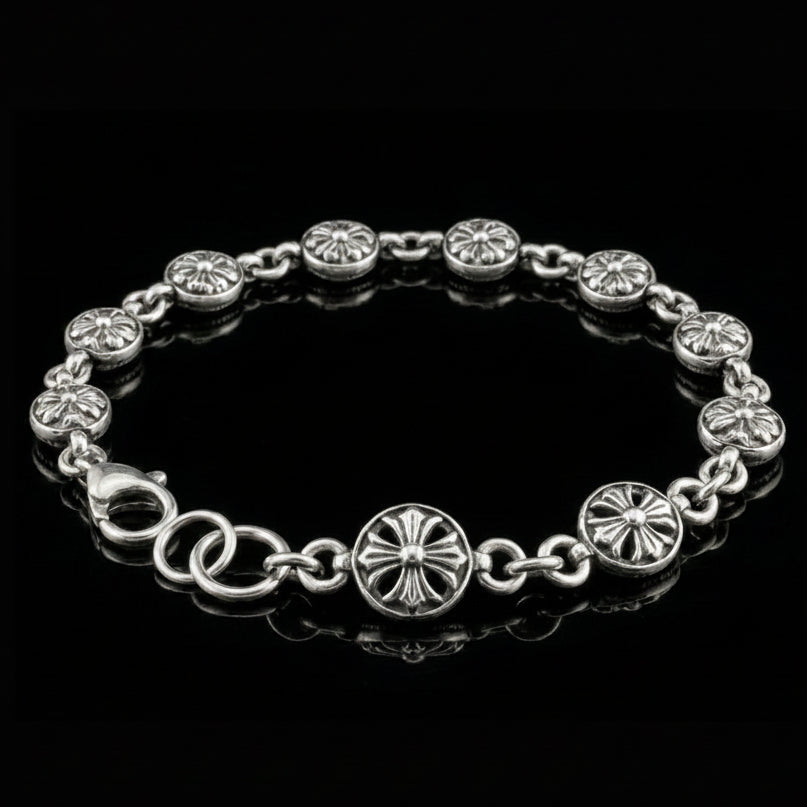 Cursed Aux Bracelet – Gothic Cross Ball Chain